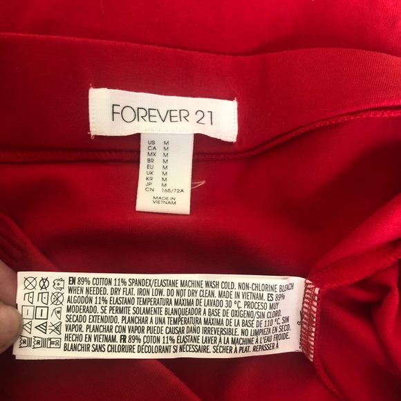 NWOT Forever 21 Red Pencil Skirt - Picture 3 of 3